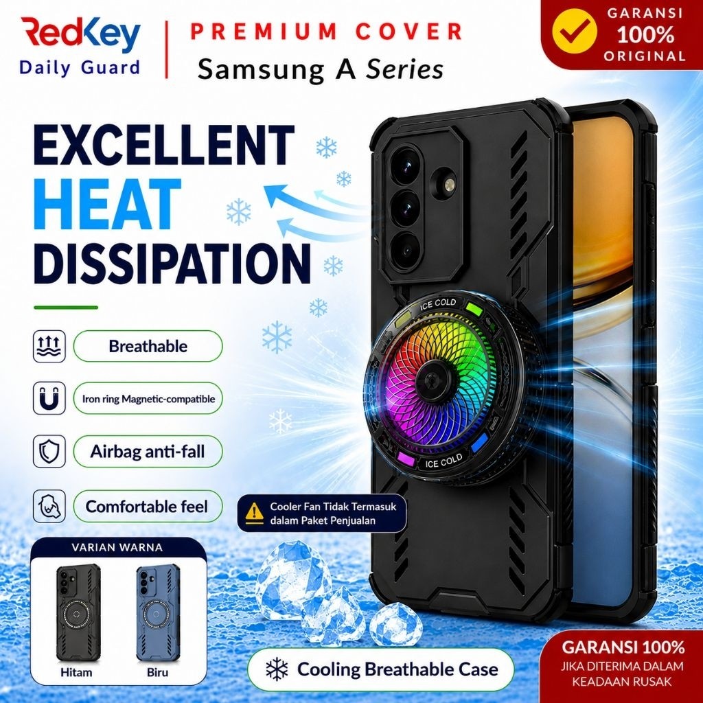 RedKey Cooling Case Samsung Galaxy A17 A37 A57 5G 4G -WingShield Breathable Casing