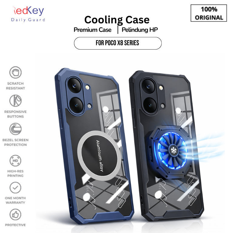 Redkey Cooling Case Xiaomi For Poco X8 Pro Max 5G Cover Heat Dissipation