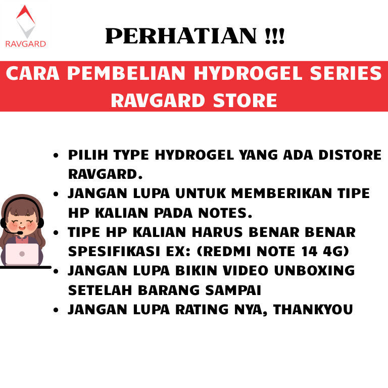 Ravgard Hydrogel Film For Poco X8 Pro 5G - Pelindung Layar