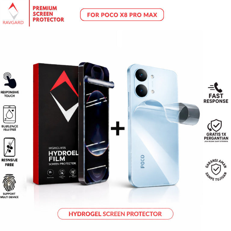 Ravgard Hydrogel Film For Poco X8 Pro 5G - Pelindung Layar