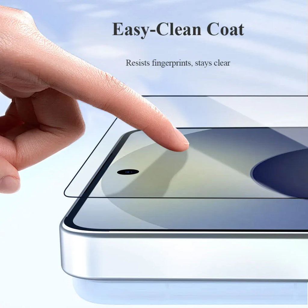 Redkey Anti Gores For Samsung  S26 Ultra Plus -fullcover Clear Tempered Glass  List Hitam Support Fingerprint