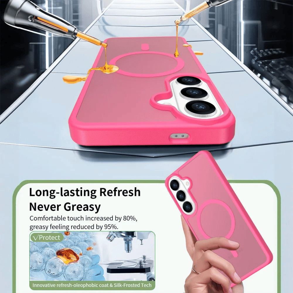 Case Samsung A15 A25 A35 A55 A16 A26 A36 A56 A17 A27 A37 A57 5G Redkey PC Matte Hard TPU Magnetic Casing