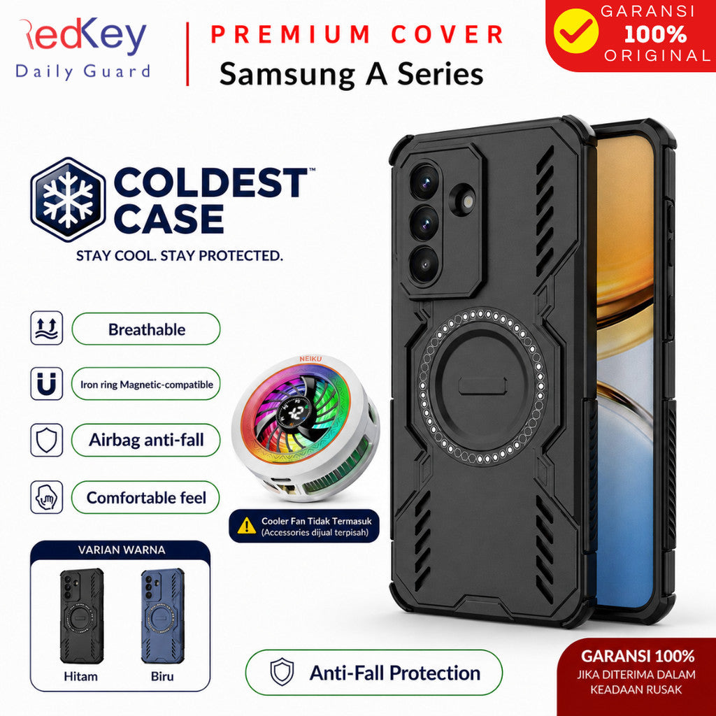 RedKey Cooling Case Samsung Galaxy A17 A37 A57 5G 4G - Wingshield Cover Anti Fall Protection