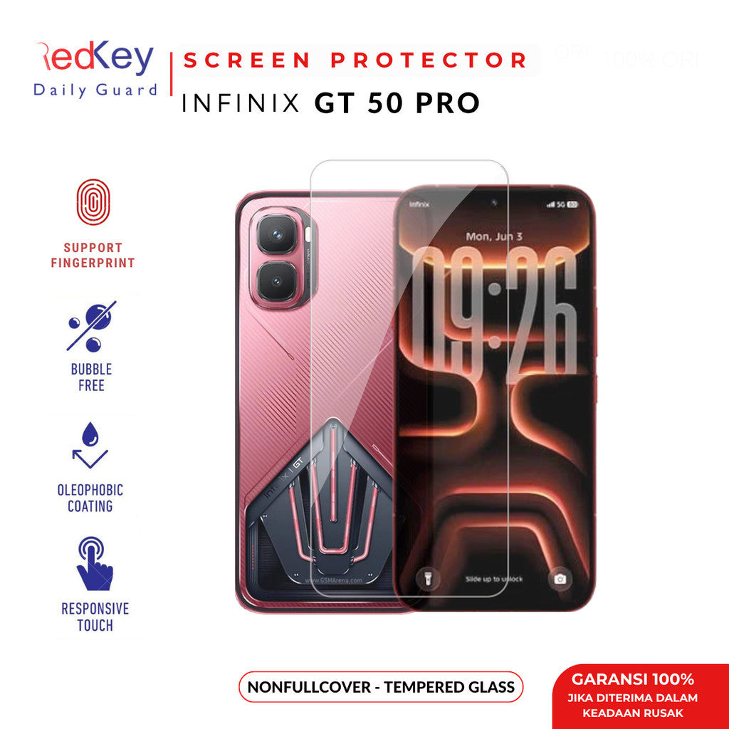 Redkey Tempered Glass For Infinix GT 50 Pro  - Nonfullcover Fullcover Privacy Pelindung Layar Anti Gores