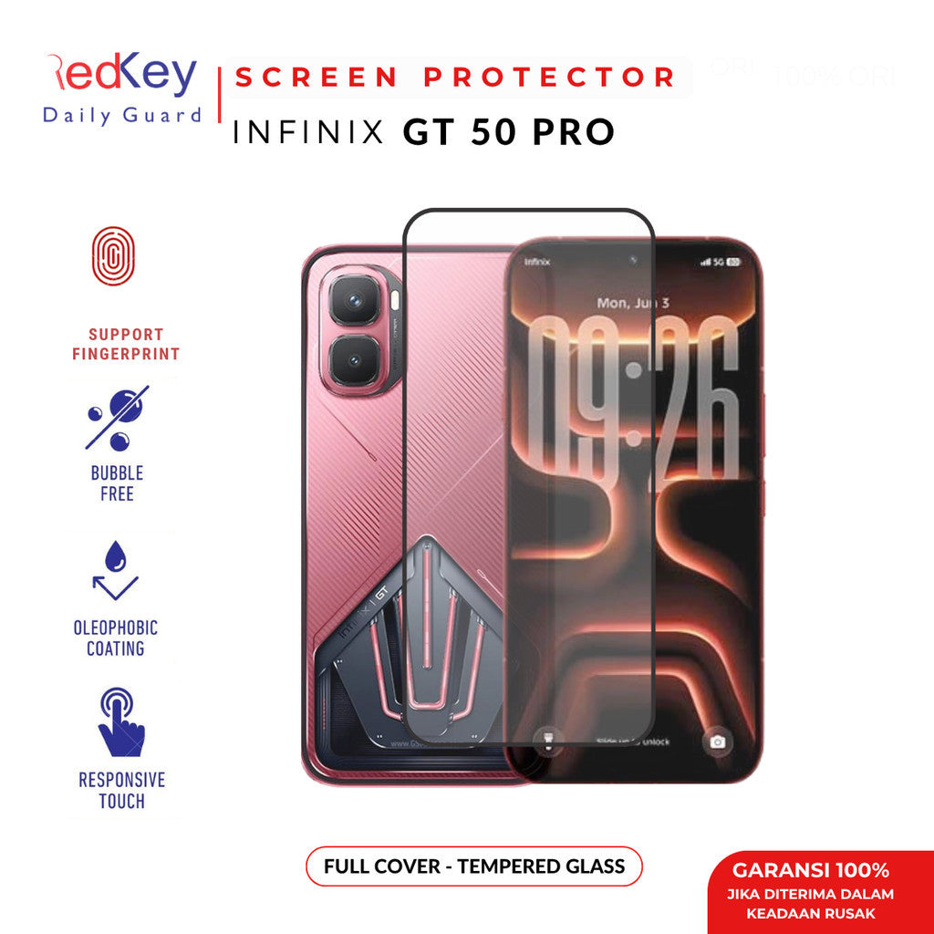 Redkey Tempered Glass For Infinix GT 50 Pro  - Nonfullcover Fullcover Privacy Pelindung Layar Anti Gores