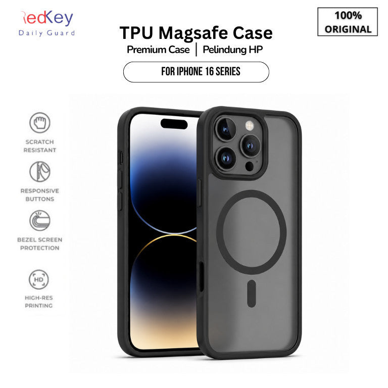 Redkey Case For iPhone 11 12 13 14 15 16 17 Pro Max Air Plus Acrylic Magsafe Matte Version