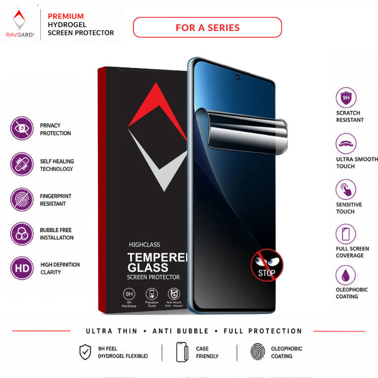Ravgard Hydrogel Film Pelindung Layar Indentation Self Repair Untuk Samsung A16 A26 A36 A56 4G 5G Clear  Privacy
