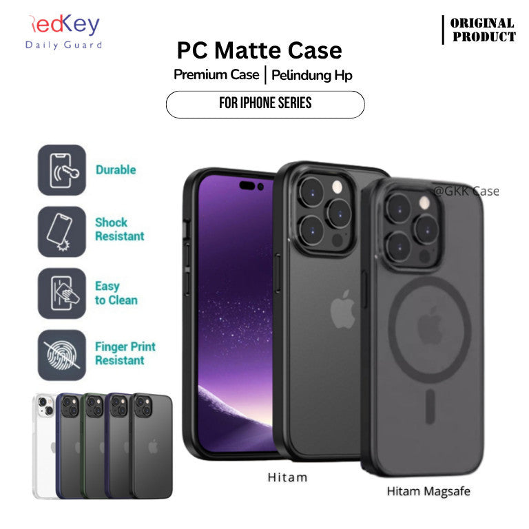 Redkey Case For iPhone 11 12 13 14 15 16 17 Pro Max Air Plus Acrylic Magsafe Matte Version
