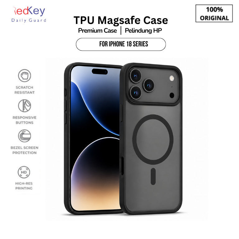 Redkey Case For iPhone 11 12 13 14 15 16 17 Pro Max Air Plus Acrylic Magsafe Matte Version