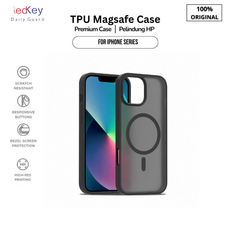 Redkey Case For iPhone 11 12 13 14 15 16 17 Pro Max Air Plus Acrylic Magsafe Matte Version